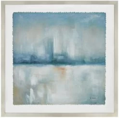 Crestview Collection Reflections Of Peace Blue/Champagne Wall Art