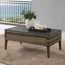 Crosley Furniture® Prescott Brown Outdoor Wicker Coffee Table -Furniture Store 2ff4071b f1c1 415e 9add d99ada2ac134