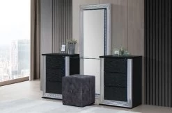 Global Furniture USA Ylime 3-Piece Black Vanity Set With LED 7 Global Furniture USA Ylime 3-Piece Black Vanity Set With LED -Furniture Store 31a7c27a 220c 4971 99a0 f99219454208
