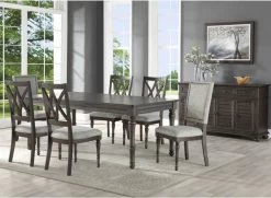 Steve Silver Co. Linnett Slate Dining Table With Leaf -Furniture Store 32f9bff4 6fa5 4d04 9cd5 33af069c1cf1