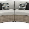 Signature Design By Ashley® Calworth 4-Piece Beige Outdoor Sectional Set