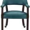Steve Silver Co. Tournament Teal Arm Chair With Casters -Furniture Store 341b4231 47d4 4945 80ef 477956e4a009