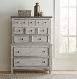 Liberty Furniture Heartland Two-Tone Antique White/Tobacco Chest -Furniture Store 341f6510 3e0c 4162 8d15 805dd0da8d27