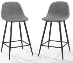 Crosley Furniture® Weston 2-Piece Distressed Gray Counter Stool Set