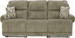 Signature Design By Ashley® Lubec 3-Piece Taupe Reclining Sofa