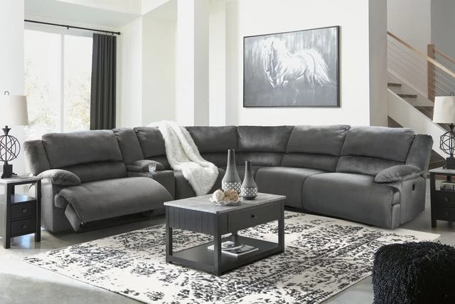 Signature Design By Ashley® Clonmel 6-Piece Charcoal Power Reclining Sectional 6 Signature Design By Ashley® Clonmel 6-Piece Charcoal Power Reclining Sectional - Image 4