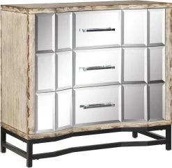 Coast2Coast Home™ Accents By Andy Stein Stretford Parchment/Mirror Chest