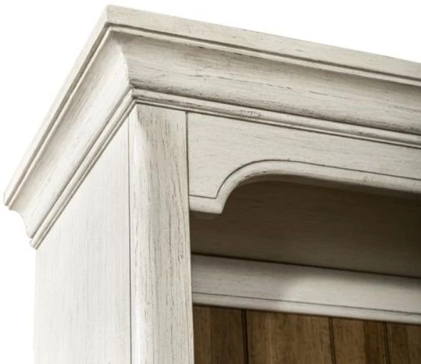 Liberty Farmhouse Reimagined Antique White/Chestnut Entertainment Hutch 6 Liberty Farmhouse Reimagined Antique White/Chestnut Entertainment Hutch - Image 4