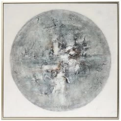 Crestview Collection Going In Circles Gray/Light Gray Wall Art