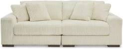 Signature Design By Ashley® Lindyn 2-Piece Ivory Sectional Sofa