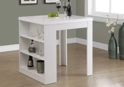 Monarch Specialties Dining Table, 36" Rectangular, Small, Counter Height, Kitchen, Dining Room, Laminate, White, Contemporary, Modern -Furniture Store 3a570b6e f8e3 4d6f b620 f9314ced8beb