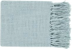 Surya Tilda Aqua 59"x51" Throw Blanket