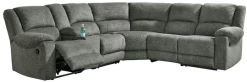 Signature Design By Ashley® Goalie 6-Piece Pewter Reclining Sectional