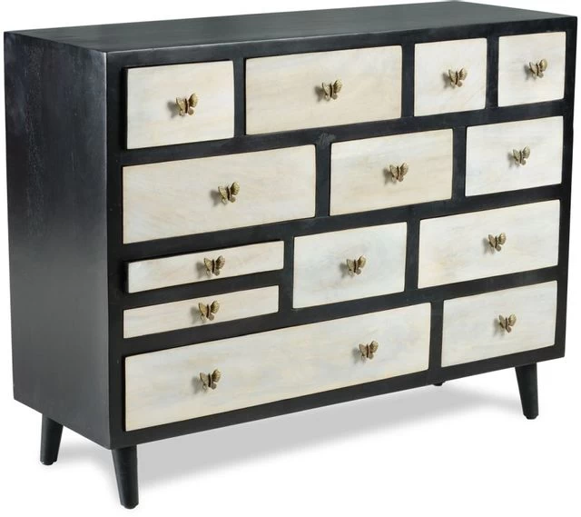 Steve Silver Co. Papillon Ebony/Washed Ivory Sideboard