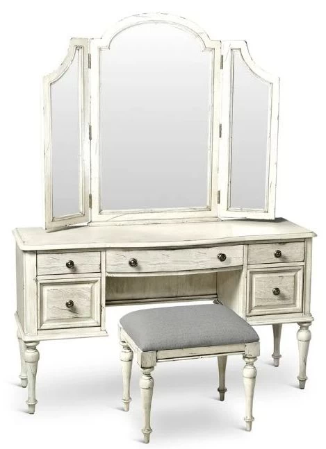 Steve Silver Co. Highland Park Cathedral White Vanity Desk 4 Steve Silver Co. Highland Park Cathedral White Vanity Desk - Image 2