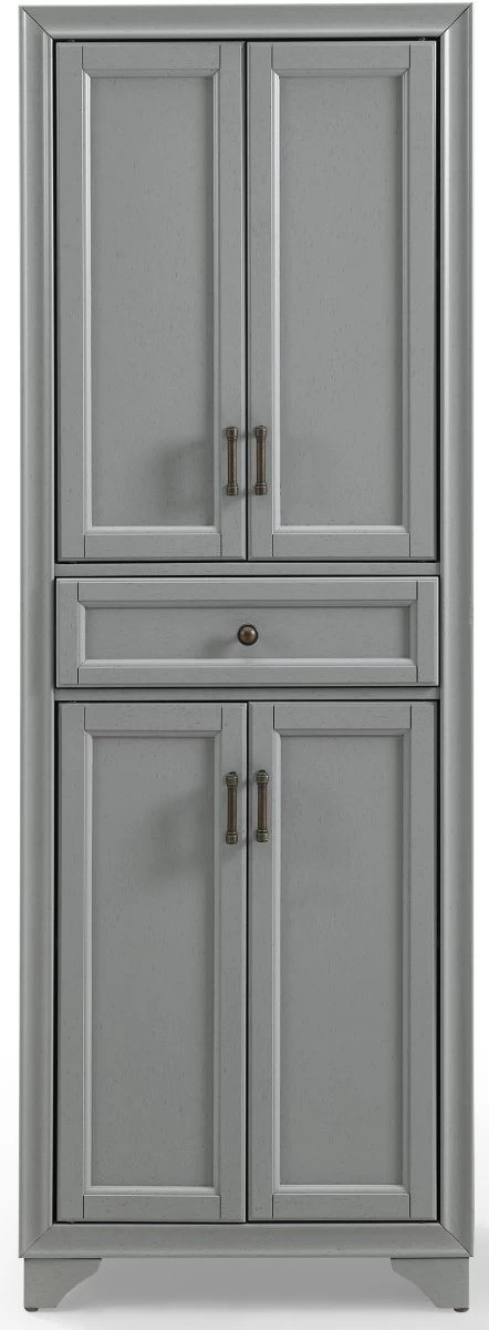 Crosley Furniture® Tara Distressed Gray Pantry 4 Crosley Furniture® Tara Distressed Gray Pantry - Image 2
