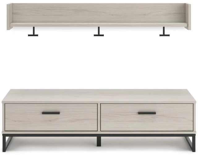 Signature Design By Ashley® Socalle Natural Storage Bench With Coat Rack 4 Signature Design By Ashley® Socalle Natural Storage Bench With Coat Rack - Image 2