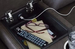 Signature Design By Ashley® Lavenhorne Granite Reclining Loveseat With Console -Furniture Store 3d6eb7cc 0fb7 4591 96ac b9fa6f097a33