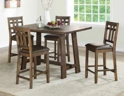 Steve Silver Co. Saranac 5-Piece Mocha Counter Height Dining Set