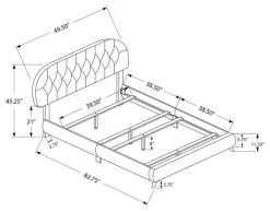 Monarch Specialties Bed, Twin Size, Platform, Teen, Frame, Upholstered, Pu Leather Look, Wood Legs, Brown, Transitional -Furniture Store 40fb1364 01ce 4605 9858 4dff9e901a98