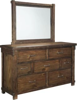 Signature Design By Ashley® Lakeleigh Dark Brown Dresser And Mirror