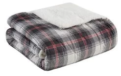 Olliix By Woolrich Ridley Black Softspun Down Alternative Oversized Throw