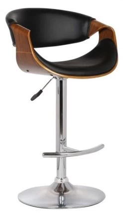 Armen Living Butterfly Black Adjustable Swivel Bar Stool