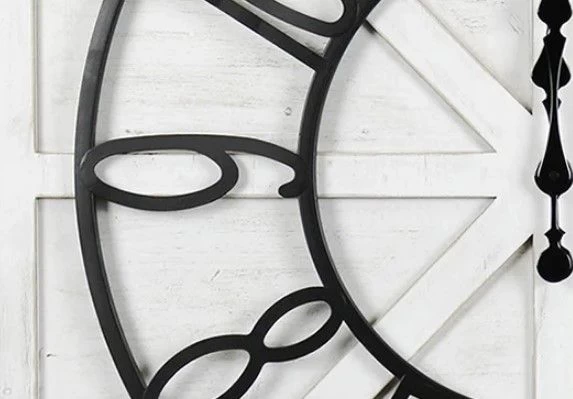 Crestview Collection Barn Time Black/White Wall Clock 4 Crestview Collection Barn Time Black/White Wall Clock - Image 2