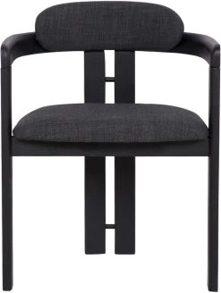Armen Living Jazmin 2-Piece Charcoal Dining Chair
