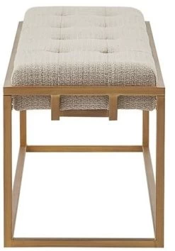 Olliix By Madison Park Greenwich Brown/Antique Bronze Accent Bench -Furniture Store 4407410a f84c 4dbe 8a38 ccdb0dde9f6a