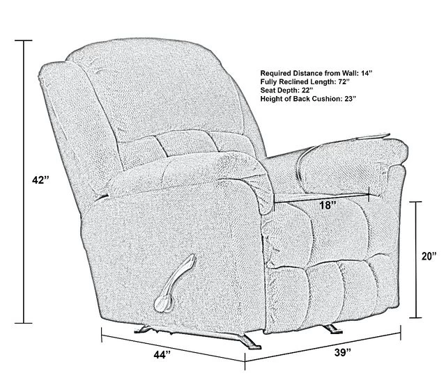 IAmerica Booker Charcoal Rocker Recliner With Deluxe Heat & Massage 5 IAmerica Booker Charcoal Rocker Recliner With Deluxe Heat & Massage - Image 3