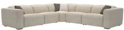 Kate Preston Home Capri Wicker 5PC Power Headrest Modular Reclining Sectional