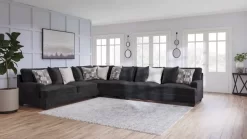 Signature Design By Ashley® Lavernett 4-Piece Charcoal Sectional -Furniture Store 46c8e359 992e 458b 89e0 5eb0fc6d8b32