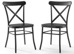 Crosley Furniture® Camille Matte Black 2-Piece Dining Chairs -Furniture Store 47f84fc0 bad3 490c a480 2ca5606a1cba