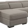 Signature Design By Ashley® Mabton 3-Piece Gray Right-Arm Facing Power Reclining Sectional
