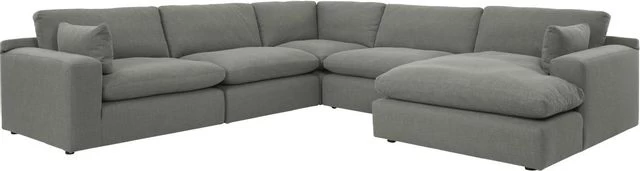 Benchcraft® Elyza 5-Piece Smoke Right-Arm Facing Sectional With Chaise 3 Benchcraft® Elyza 5-Piece Smoke Right-Arm Facing Sectional With Chaise