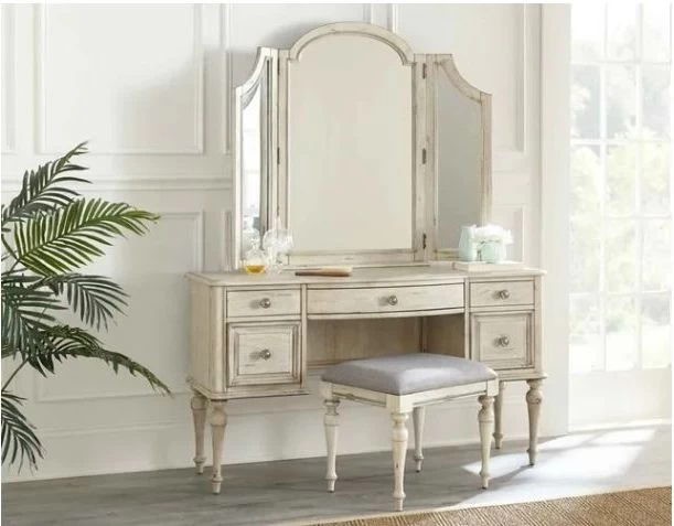 Steve Silver Co. Highland Park Cathedral White Vanity Desk 5 Steve Silver Co. Highland Park Cathedral White Vanity Desk - Image 3
