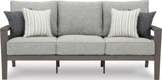 Signature Design By Ashley® Hillside Barn Gray/Brown Outdoor Sofa With Cushion 4 Signature Design By Ashley® Hillside Barn Gray/Brown Outdoor Sofa With Cushion - Image 2