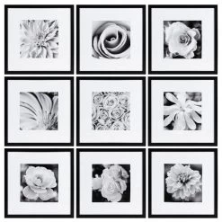 Crestview Collection Bouquet 9-Piece Hand Finished Wall Art Set