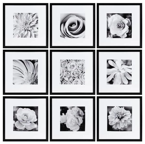 Crestview Collection Bouquet 9-Piece Hand Finished Wall Art Set 3 Crestview Collection Bouquet 9-Piece Hand Finished Wall Art Set