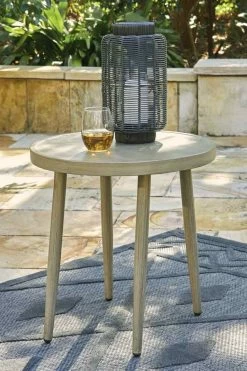 Signature Design By Ashley® Swiss Valley Beige Outdoor End Table -Furniture Store 4c8cf417 adc0 44b8 ace7 3cf3172024de