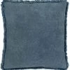 Surya Washed Cotton Velvet Denim 18"x18" Pillow Shell