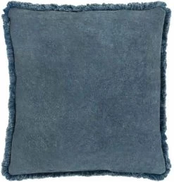 Surya Washed Cotton Velvet Denim 18"x18" Pillow Shell