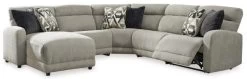 Signature Design By Ashley® Colleyville 5-Piece Stone Power Reclining Sectional With Chaise