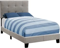 Monarch Specialties Bed, Twin Size, Platform, Teen, Frame, Upholstered, Linen Look, Wood Legs, Grey, Transitional 9 Monarch Specialties Bed, Twin Size, Platform, Teen, Frame, Upholstered, Linen Look, Wood Legs, Grey, Transitional -Furniture Store 4de4aee4 a35d 43c4 924b e53cb8dfe12a