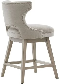 Olliix By Madison Park Light Grey Emmett Swivel Counter Stool -Furniture Store 4e0455ef 0a8e 4443 8bfd 633b845a679f