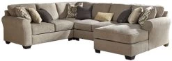 Benchcraft® Pantomine 4-Piece Driftwood Left-Arm Facing Sectional With Chaise And Armless Loveseat
