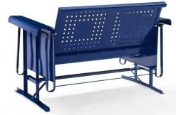 Crosley Furniture® Bates Navy Gloss Outdoor Metal Loveseat Glider -Furniture Store 51438392 acb6 4fda bc37 58b7bb8796fe