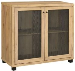 Coaster® Mchale Golden Oak/Gunmetal Accent Cabinet