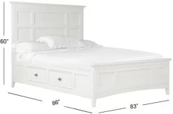 Magnussen® Home Heron Cove Chalk White 3pc King Panel Storage Bedroom Group P55873720 -Furniture Store 56456c4f 1a67 4835 a7ea 0742489873f6
